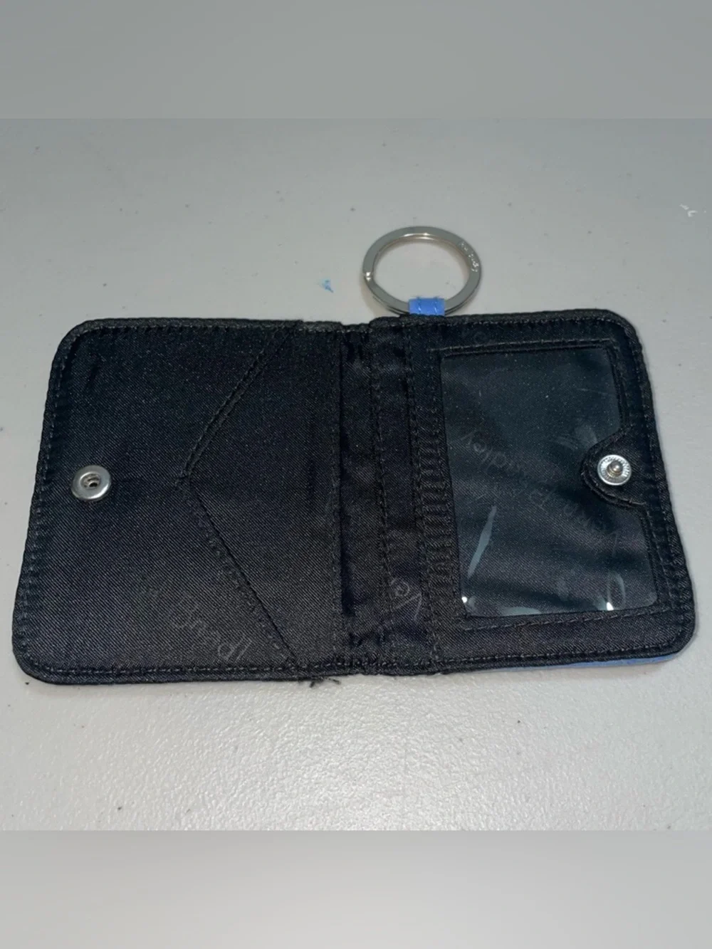 Vera Bradley Bundle Blue Penguin Quilted Card Case Key Ring  & Floral ID keeper - Picture 6 of 6